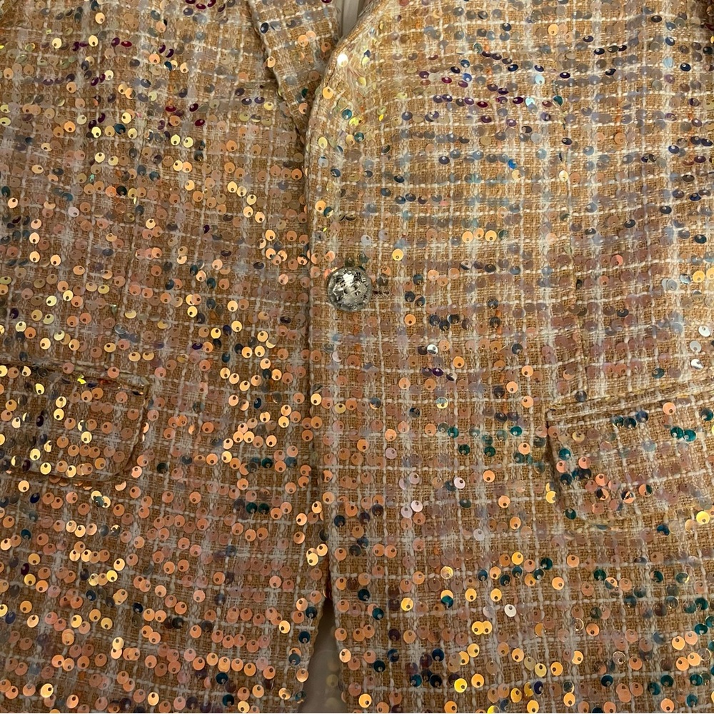 Men's Multicolor Sequin Blazer - Picture 13 of 13